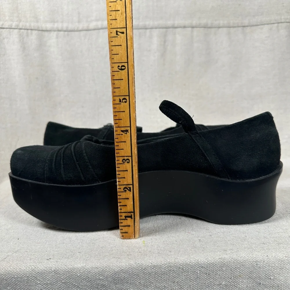 Earth Erika Black Suede Platform‎ Mary Jane Shoes 8.5 Chunky Goth Y2K 90s grunge